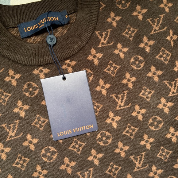 Louis Vuitton Monogram Print Crew Neck Knit Sweater - Picture 3 of 7